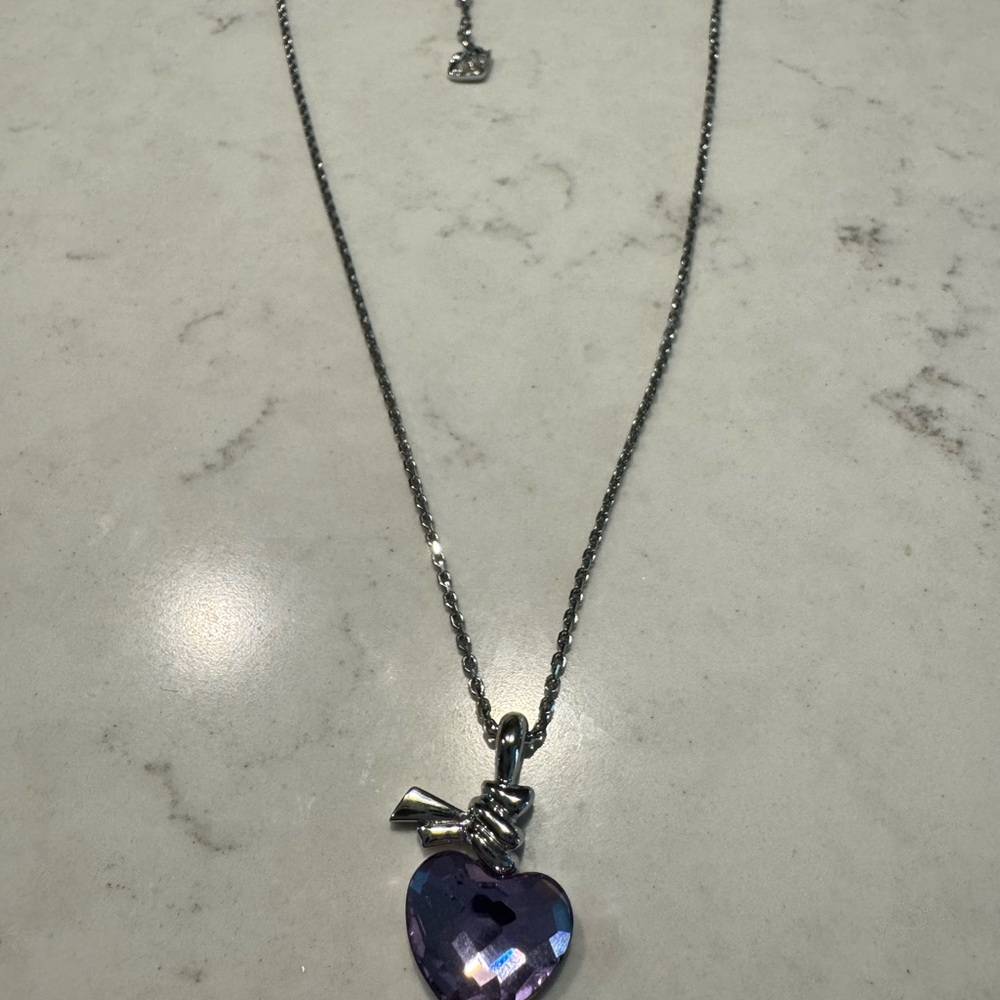 Swarovski Purple Heart Pendant Necklace